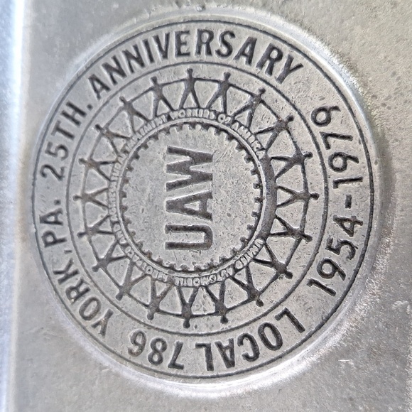 🚬 70s Ashtray Local 786 Union UAW 25th Anniversary. United Auto Workers - Picture 3 of 9